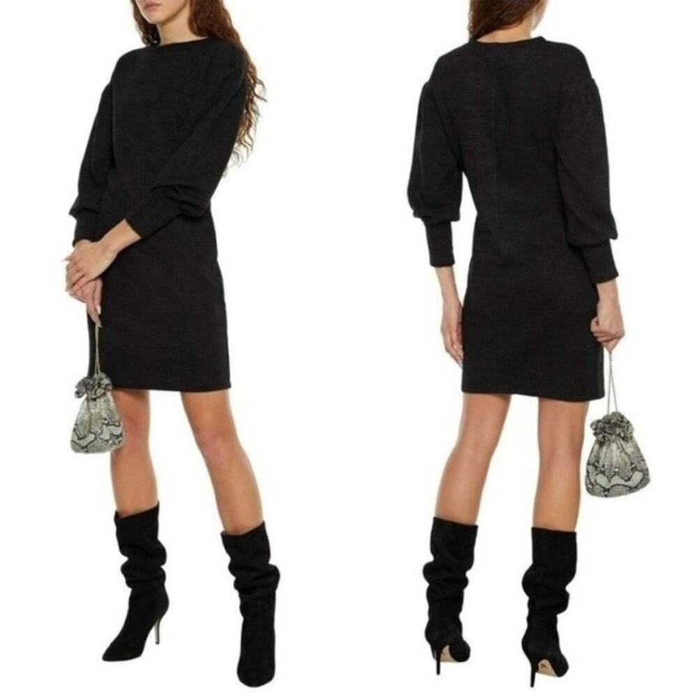 Walter Baker Black Puff Sleeve Dress Size L
